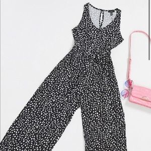 Black polka dot jumpsuit